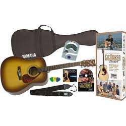 Yamaha Gigmaker Standard Acoustic Guitar Starter Pack, Brown Sunburst