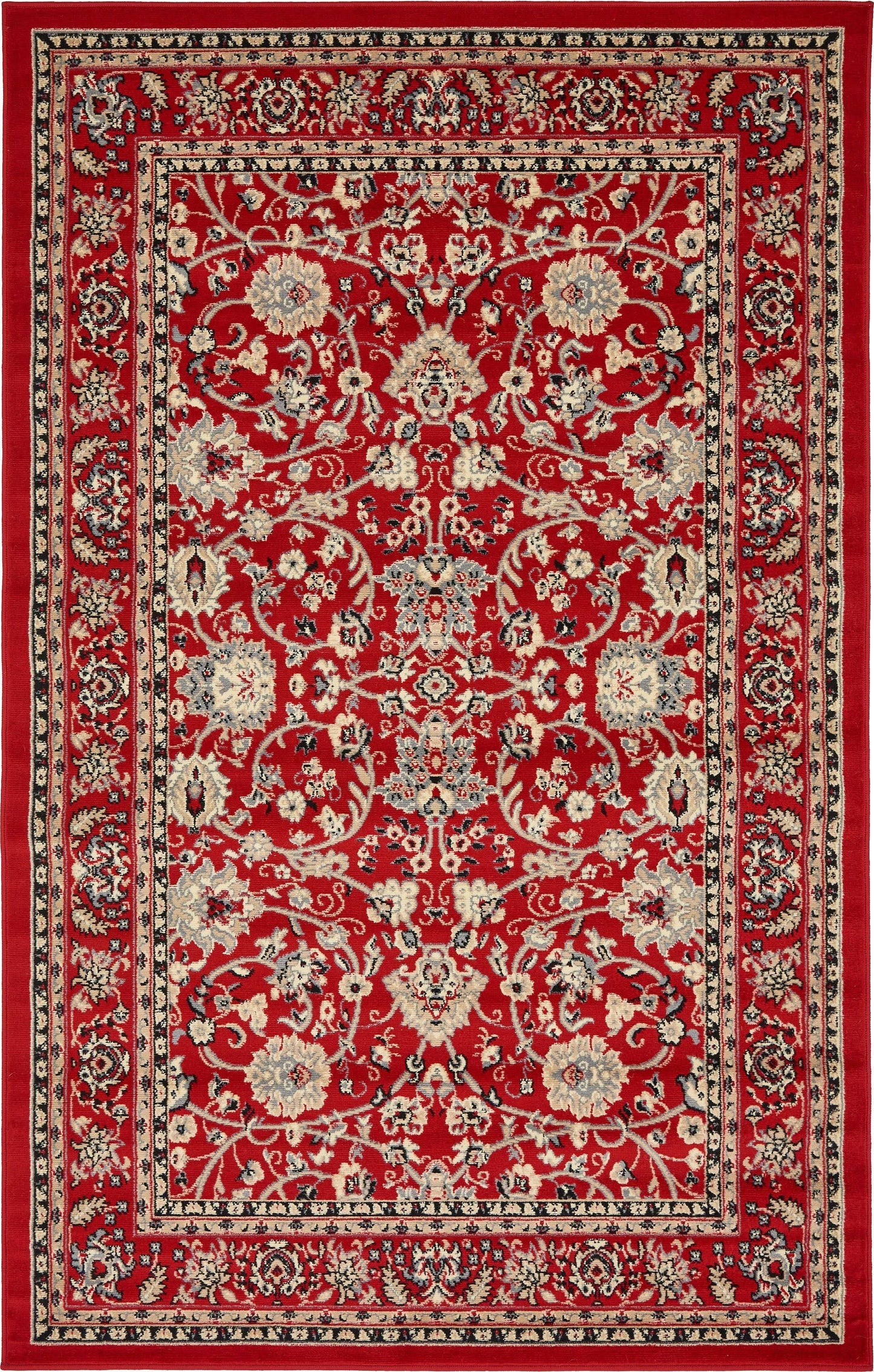 Unique Loom Washington Sialk Hill Area Rug - 5 X 8 Red