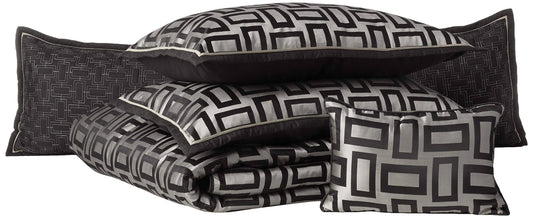 Riverbrook Home Kacy 5 Piece Comforter Set - Graphite/Black - King