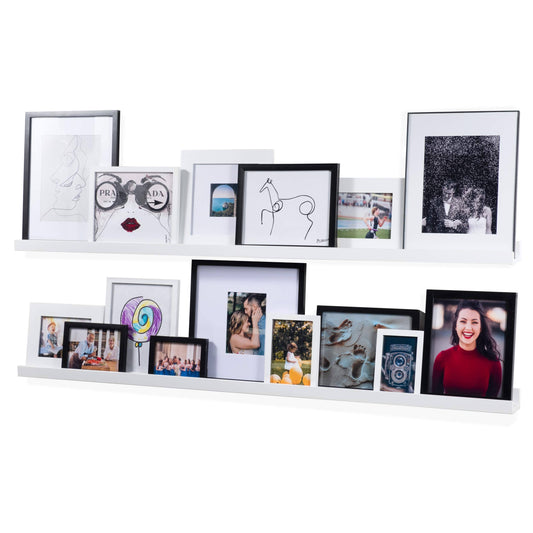 Wallniture Denver Modern Wall Mount Floating Shelves Long Narrow Picture