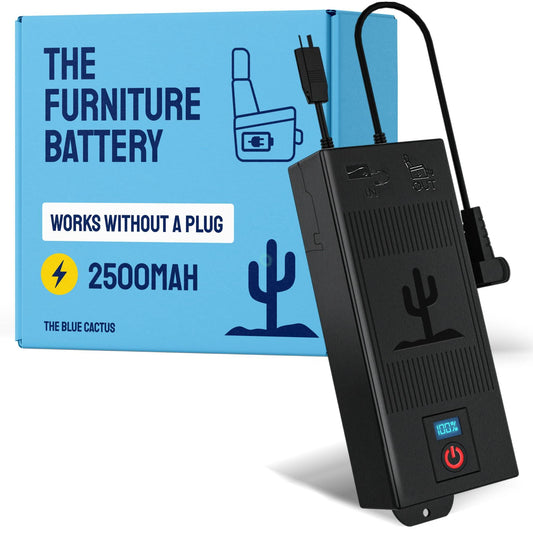 Universal Battery Pack For Reclining Furniture W/ Lcd Display - Wireless 2500mah Rechargeable Battery For Electric Recliner, Sofa, And Couch - Fits