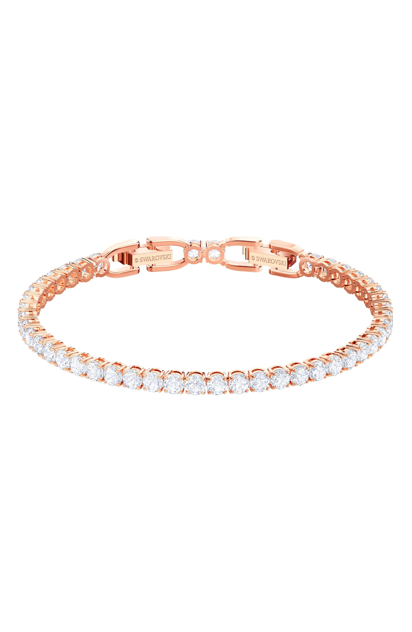 Swarovski Tennis Bracelet, White, Rose Gold