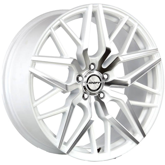 Shift Spring White Machined - 20x8.5 / 5x114.3 / 35mm