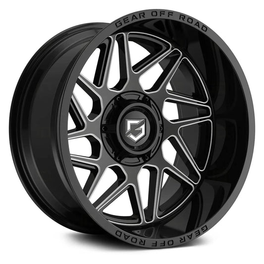 18x9 Black Milled Wheel Gear Off-Road Ratio 761bm 8x6.5 18