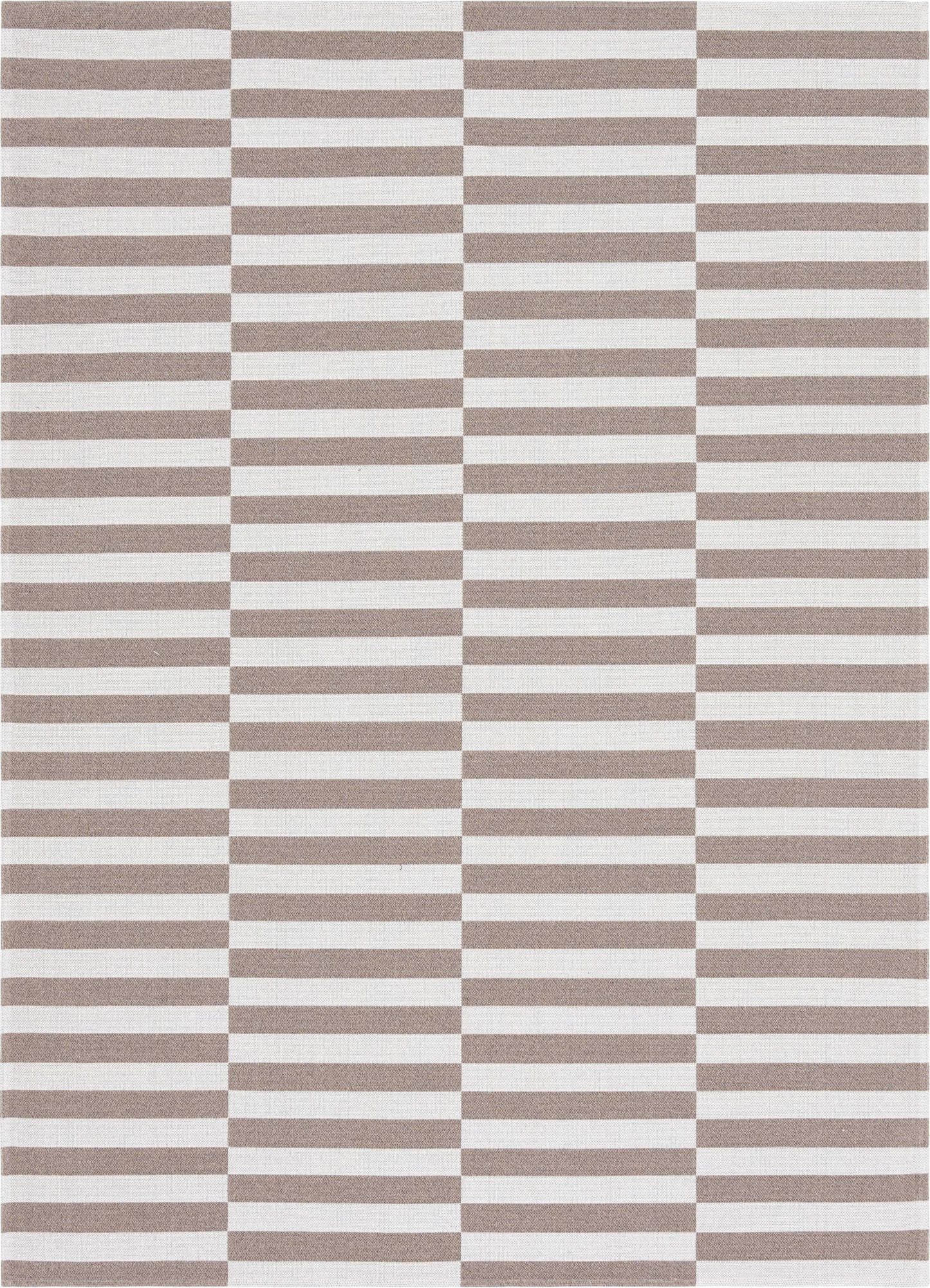 Unique Loom Decatur Striped Area Rug 2 2 X 7 4 Runner Taupe/Ivory