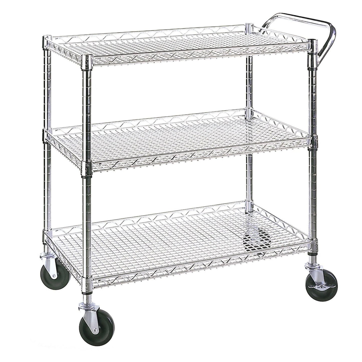 Seville Classics 3-Shelf Ultrazinc Commercial Utility Cart