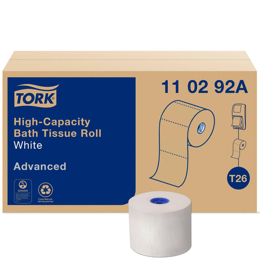 Tork Advanced High Capacity Bath Tissue, Septic Safe, 2-Ply, White, 1,000 Sheets/Roll, 36/Carton