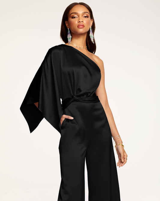 Ramy Brook Women s Simone One-Shoulder Jumpsuit - Black - Size 6