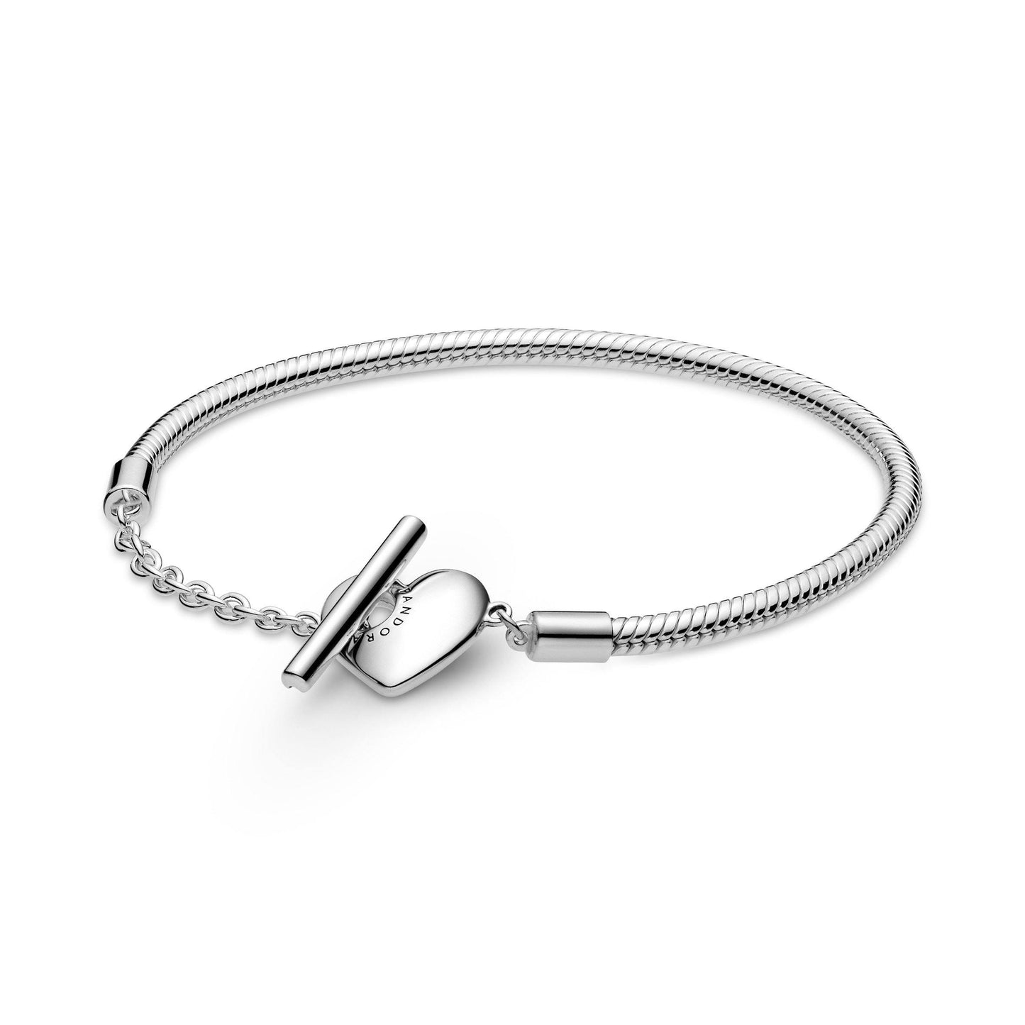 Pandora Moments Heart T-Bar Snake Chain Bracelet - 599285c00-19