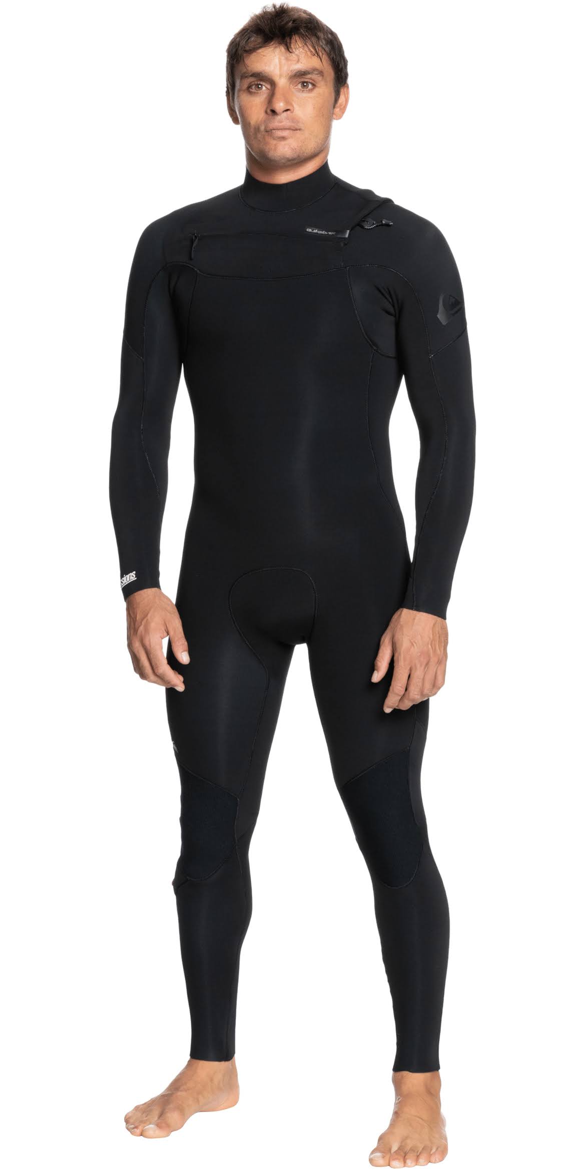 Quiksilver 3/2 Everyday Sessions Back Zip Wetsuit Men s, Black/Gun Metal, L