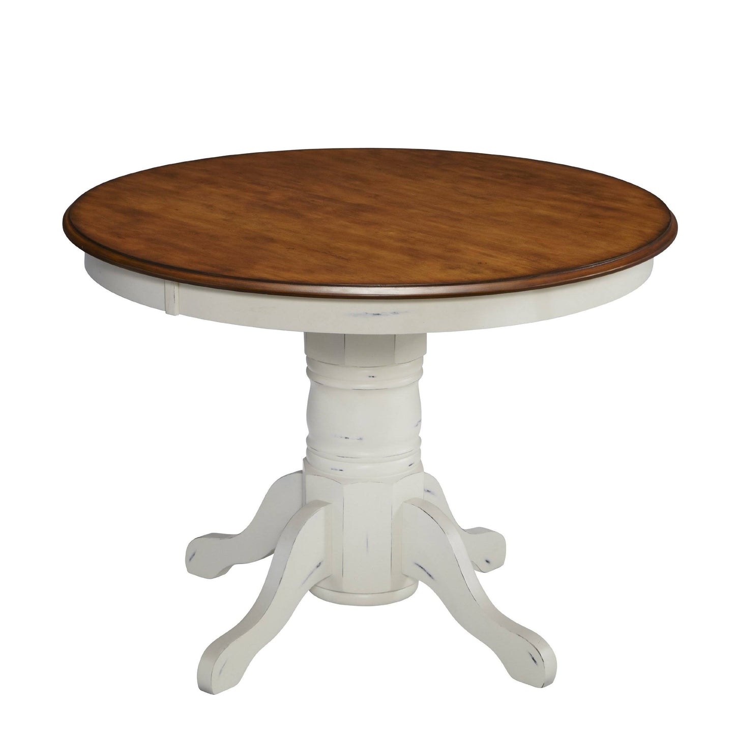 The French Countryside Oak And White Pedestal Table