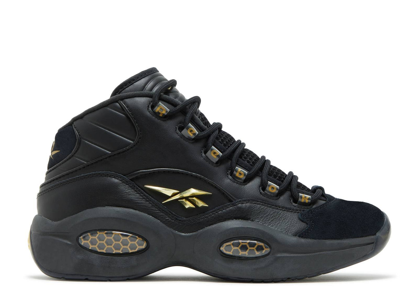 Reebok Question Mid Lux Sneakers | Black | Men s Size 12