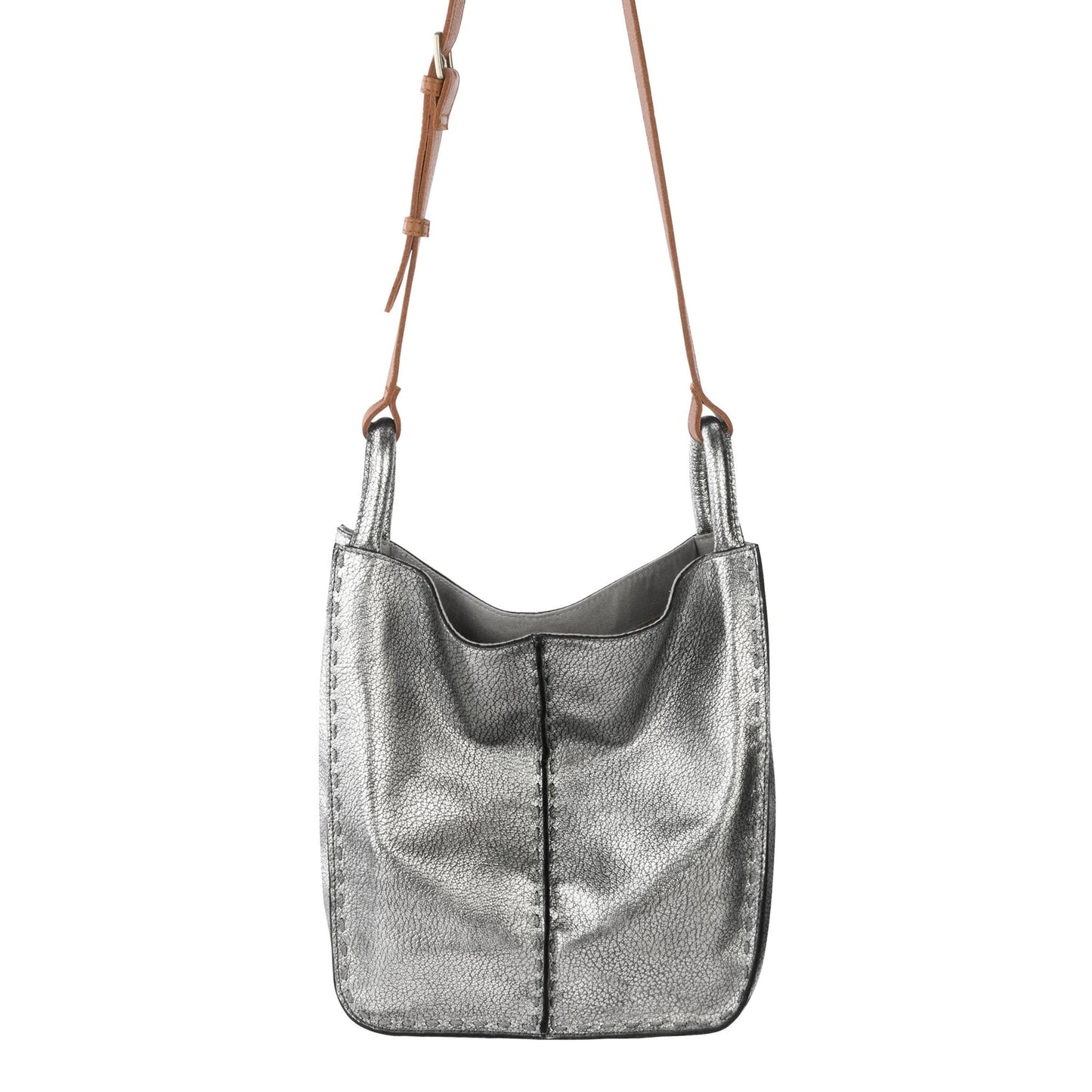 The Sak Los Feliz Crossbody Bag Eco Lined - Dark Silver