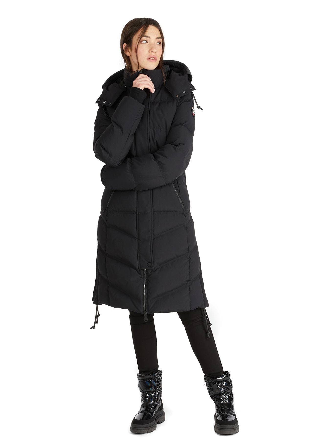 Pajar Sapphire Womens Quilted Cold Weather Parka Coat - Black - Large