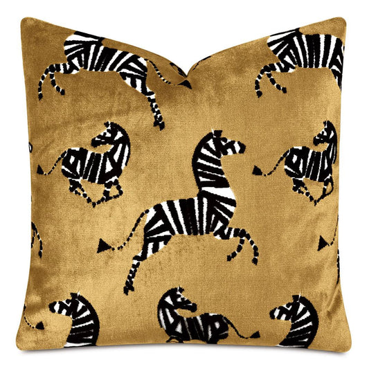 Tenenbaum Zebra Decrative Pillow Cover & Insert Eastern Accents Color: Honey