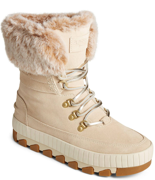 Sperry Women s Torrent Winter Lace Up Snow Boot, Ivory, 8