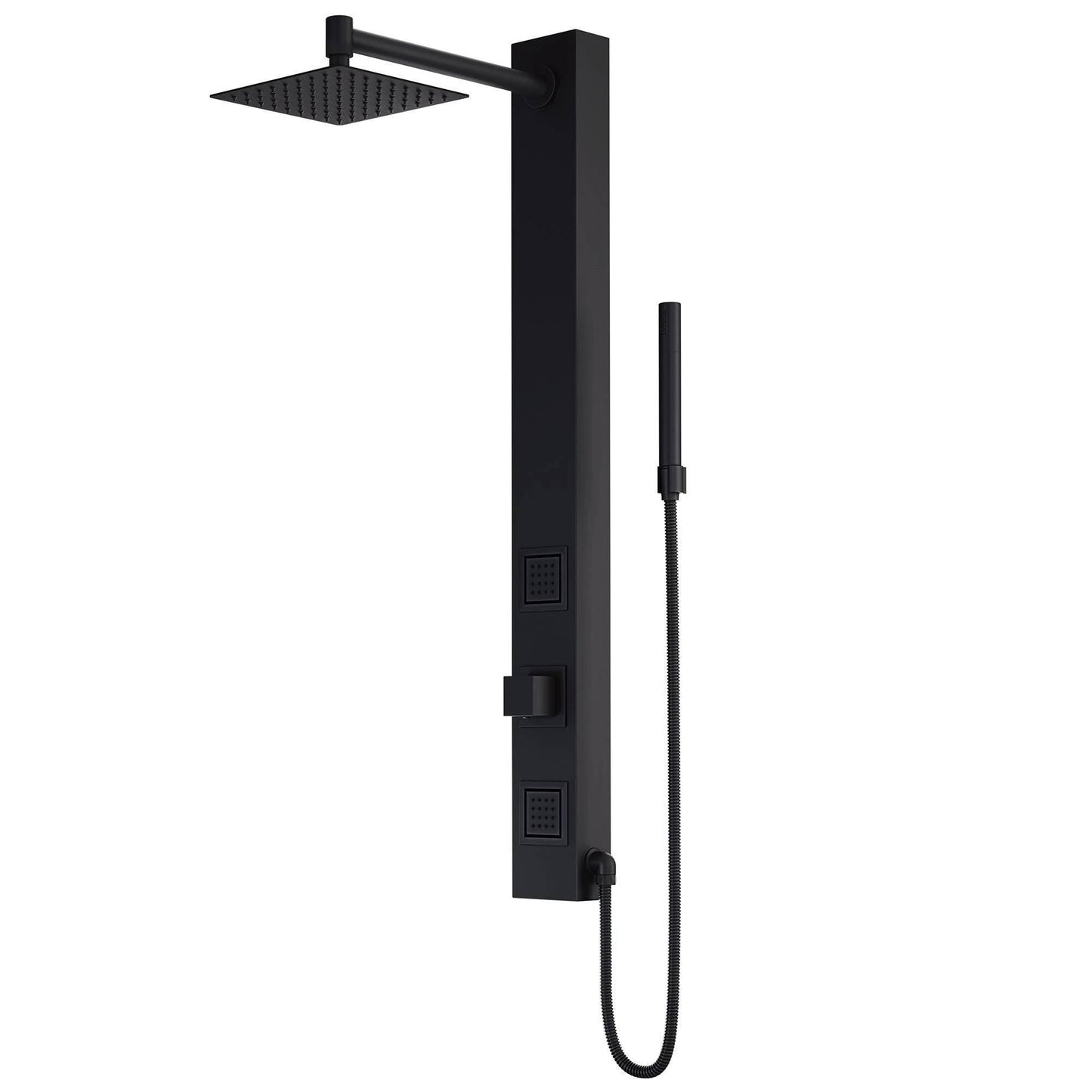 Vigo Orchid Matte Black Shower Panel System