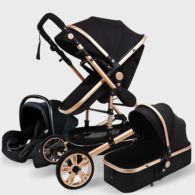 (Winered) Baby Stroller 3 In 1 Luxury Travel Pram Carriage Basket Baby Car Seat And Cart