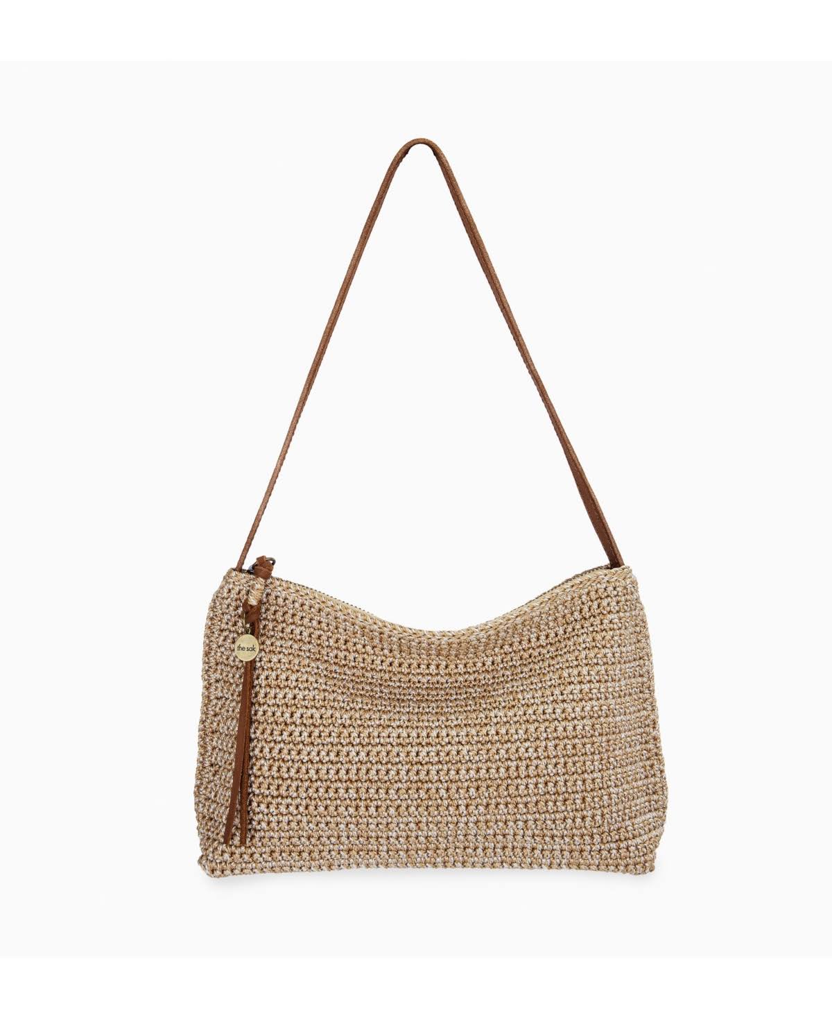 The Sak Mariposa Mini Shoulder Bag Hand Crochet - Bamboo Static