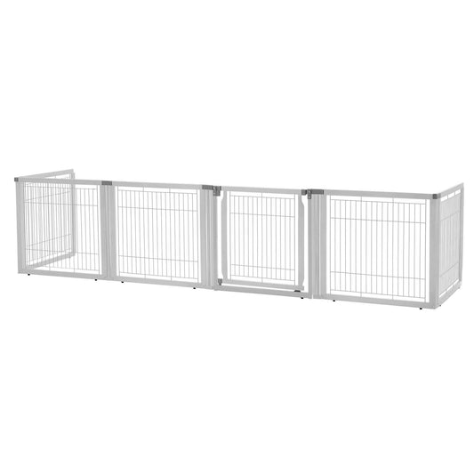 Richell Convertible Elite 6 Panel Pet Gate - Origami White