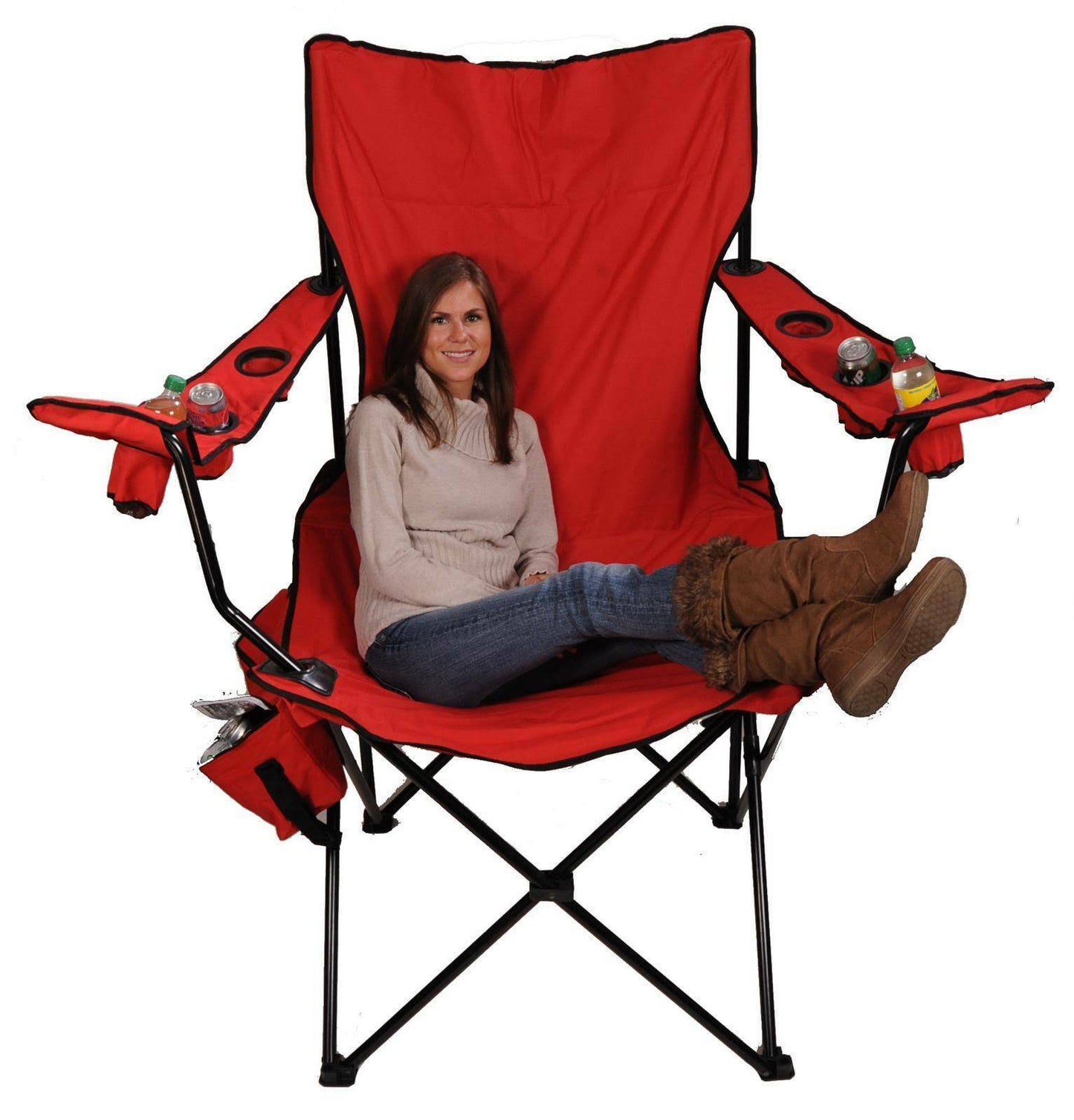 Red Kingpin Giant Folding Camping Chair | Summit Gifts Sum-P1041