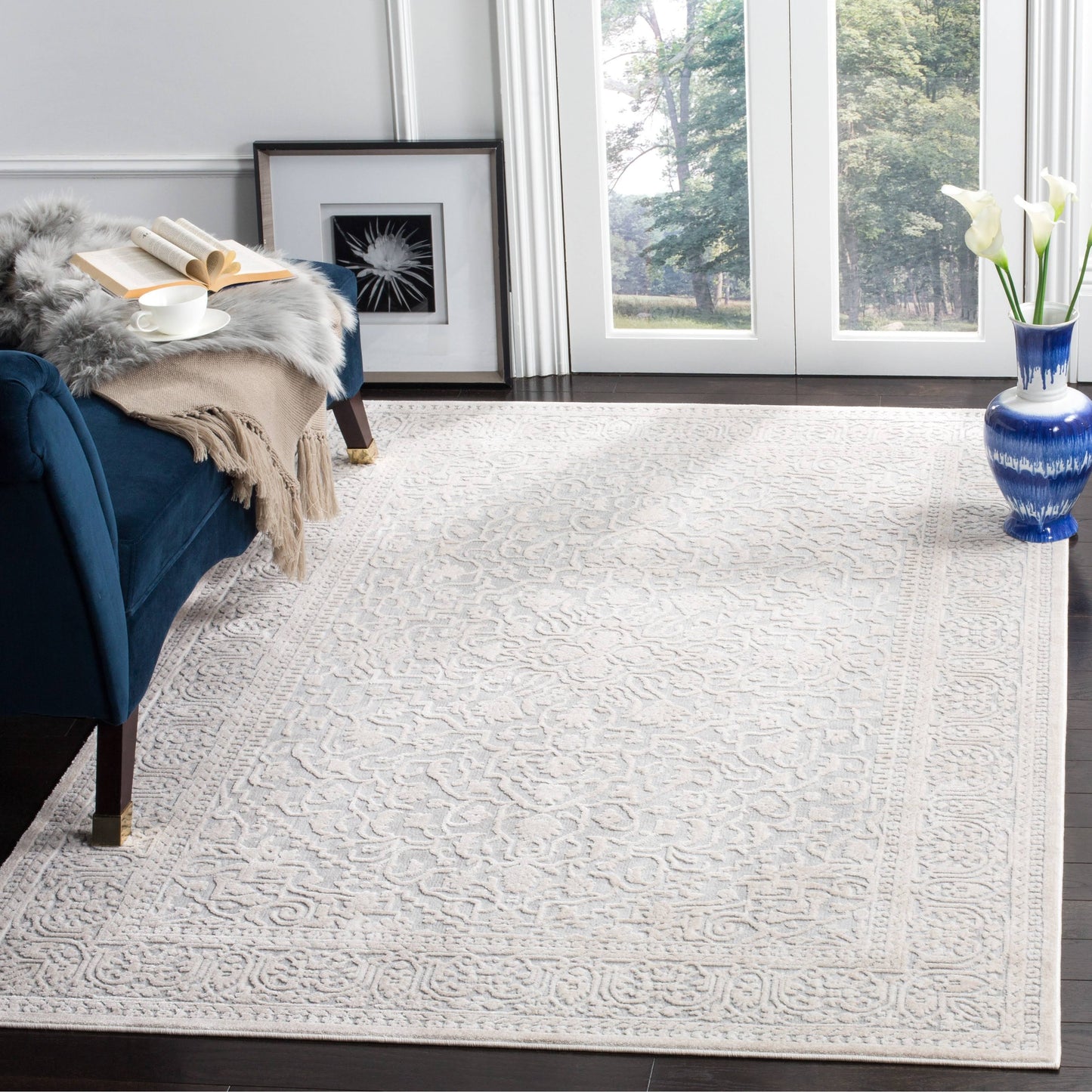 Safavieh Reflection Rft670c Light Grey/Cream 6 X 9 Area Rug