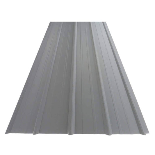 14 Ft. Sm-Rib Galvalume Steel 29-Gauge Roof/Siding Panel In Gray