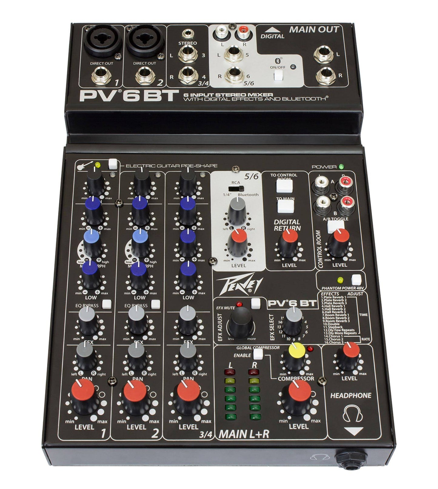 Peavey Pv 6 Bt Mixer With Bluetooth