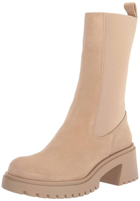 Steve Madden Hesitant Boot Women s Shoes Sand Suede : 8.5 M