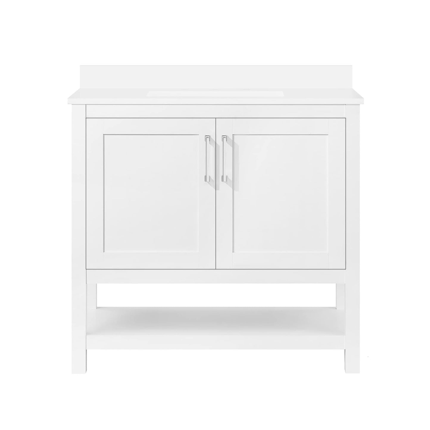 Ove Decors Vegas 36 In. Single Sink Bathroom Vanity With Countertop, White, 15vva-Vega36-007fe