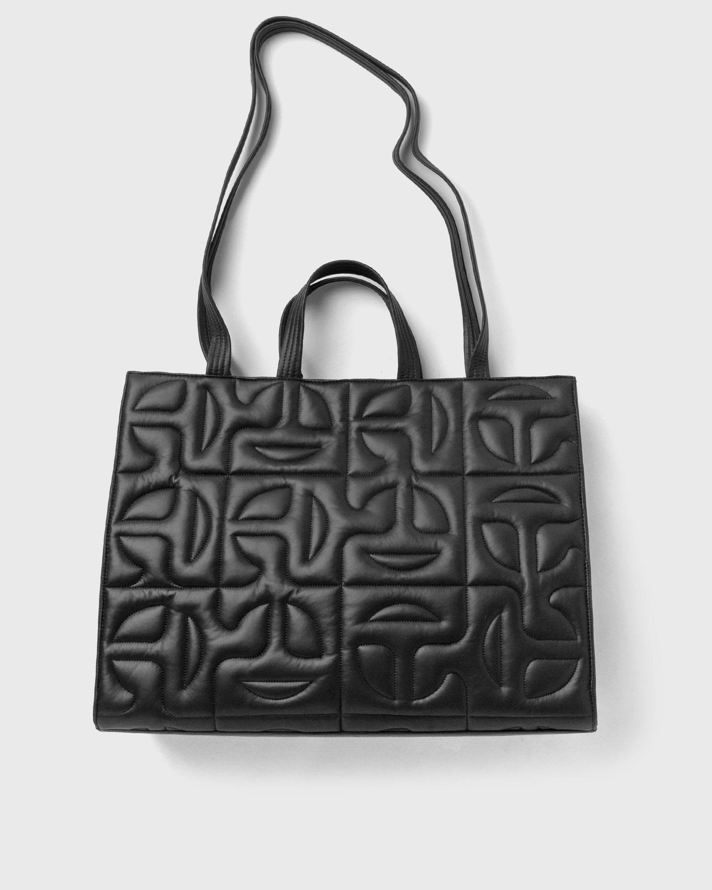 Moose Knuckles X Telfar Black Large Leather Shopper Tote