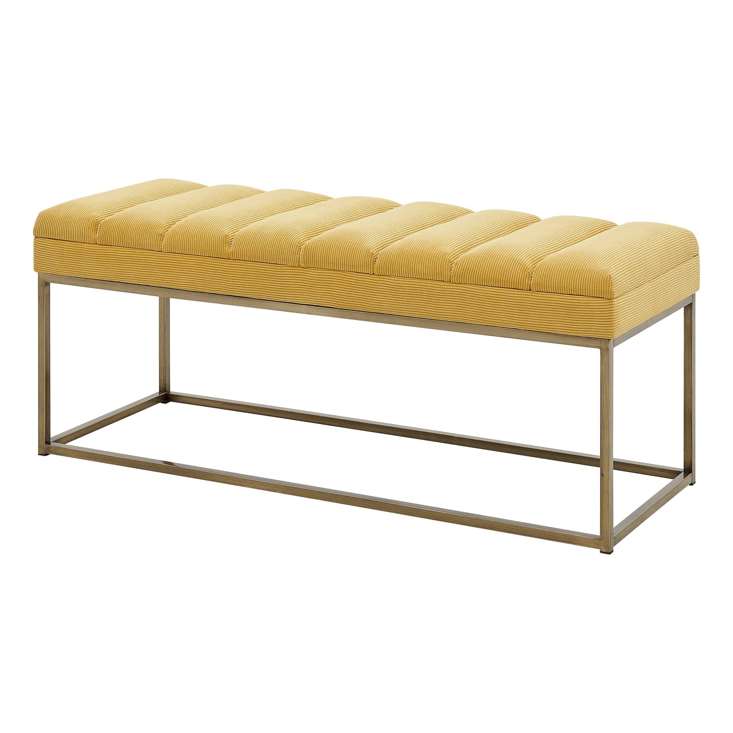 New Pacific Direct 1600082-571 Darius Fabric Bench Montello Yellow