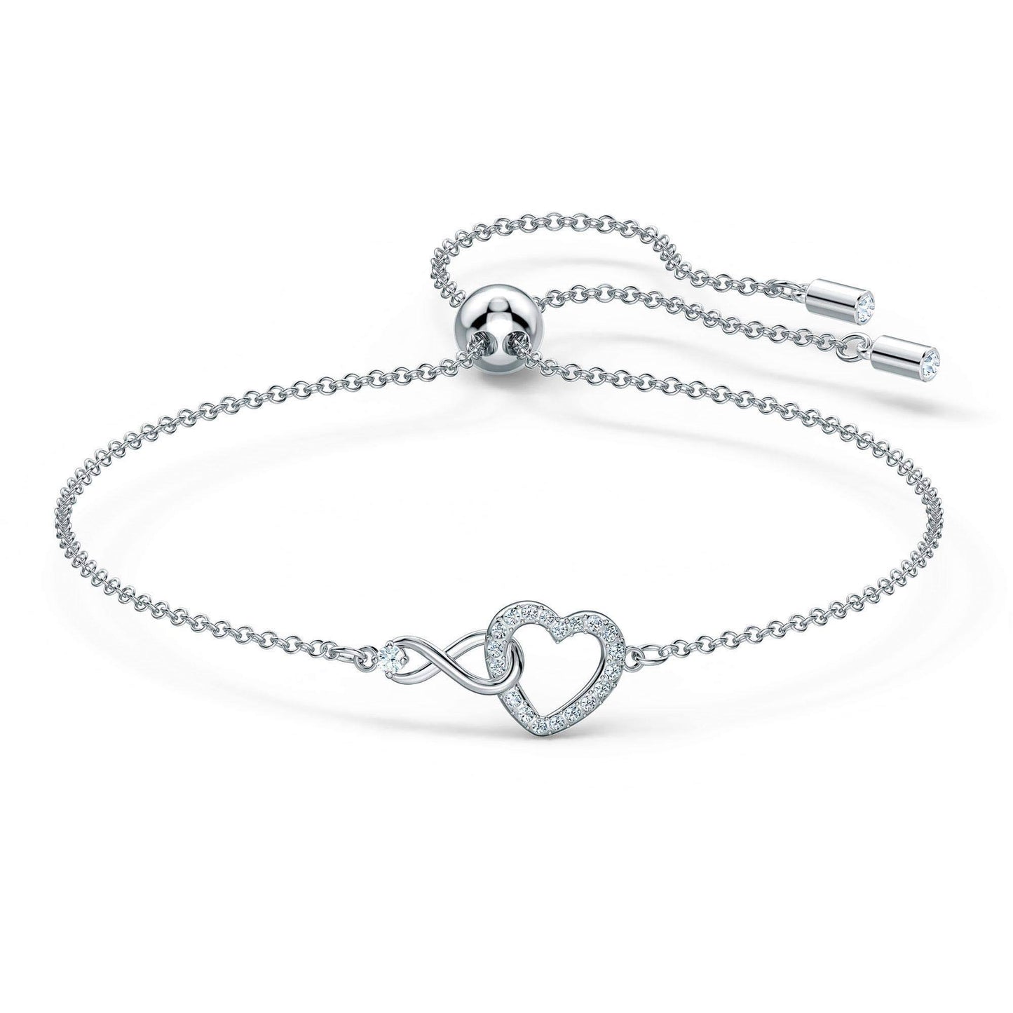 Swarovski Infinity Heart Bracelet White