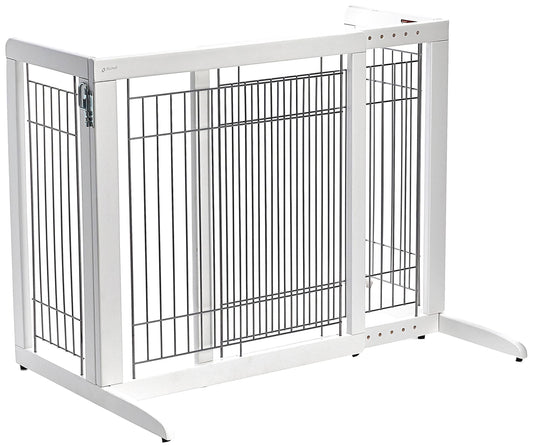 Richell Freestanding Pet Gate, Brown