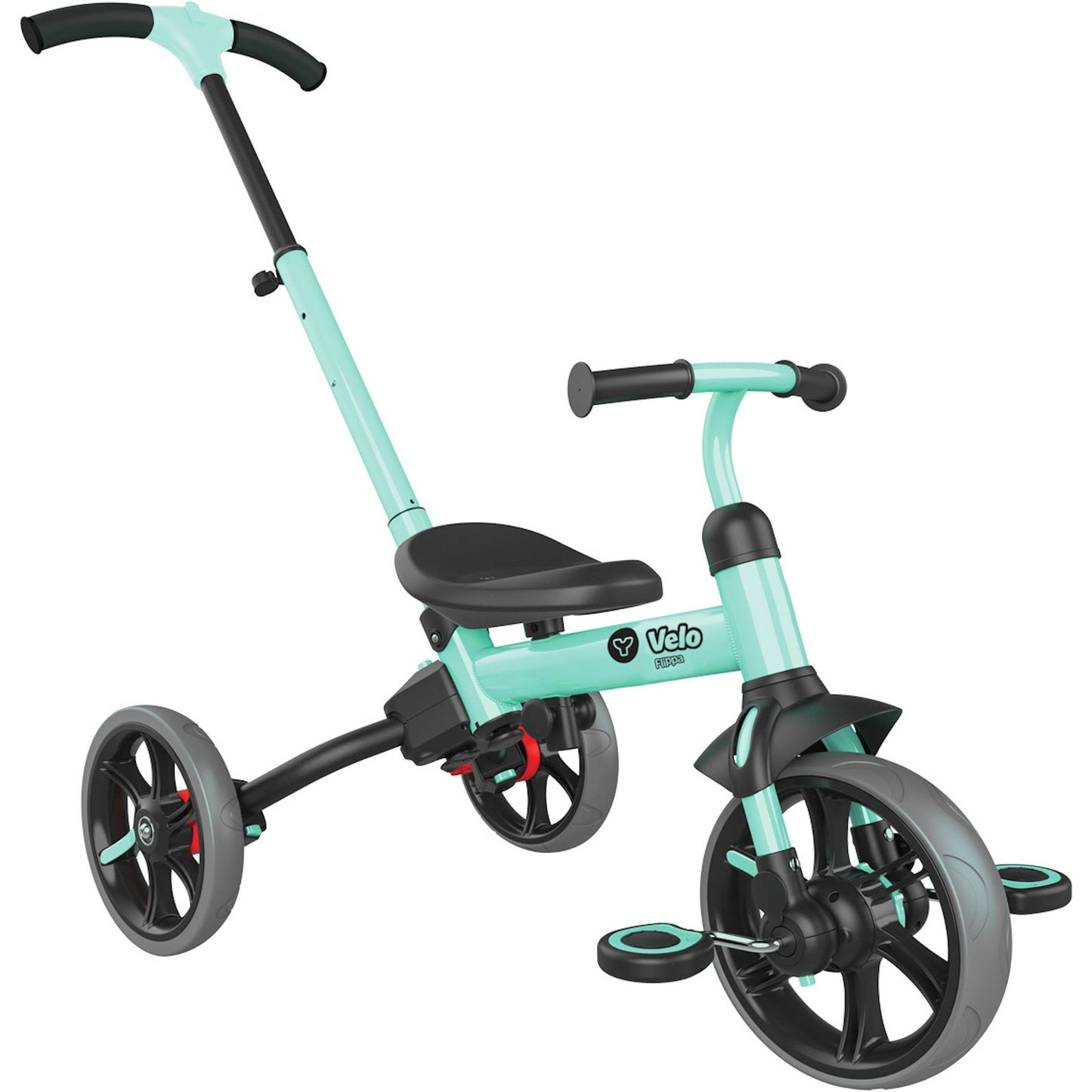 Yvolution Y Velo Flippa Kids 4-In-1 Trike To Balance Bike, Red