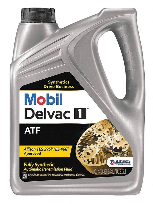 Mobil 112810 Delvac Synthetic Automatic Transmission Fluid - 1 Gallon (Pack Of 4)