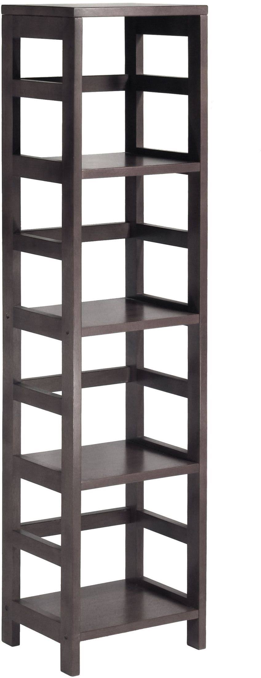 Winsome Leo 4-Tier Tall Storage Shelf, Espresso