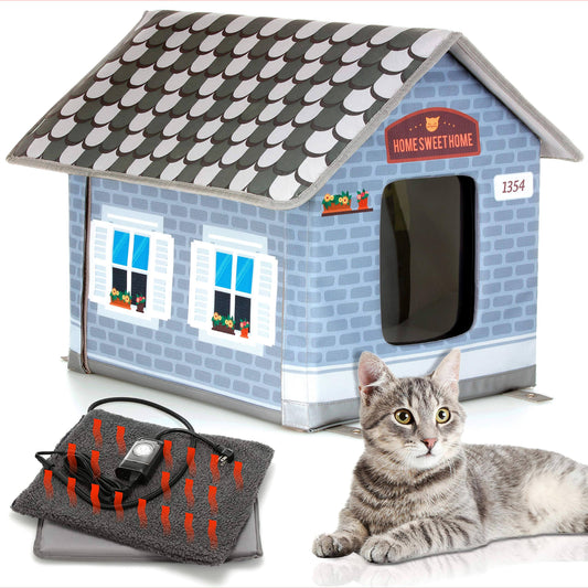 Petyella Heated Cat Houses For Outdoor Cats In Winter