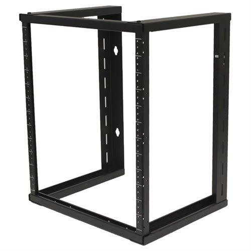 Navepoint 12u Wall Mount Open Frame 19 Server Equipment Rack Threaded 16 Inch Depth Black