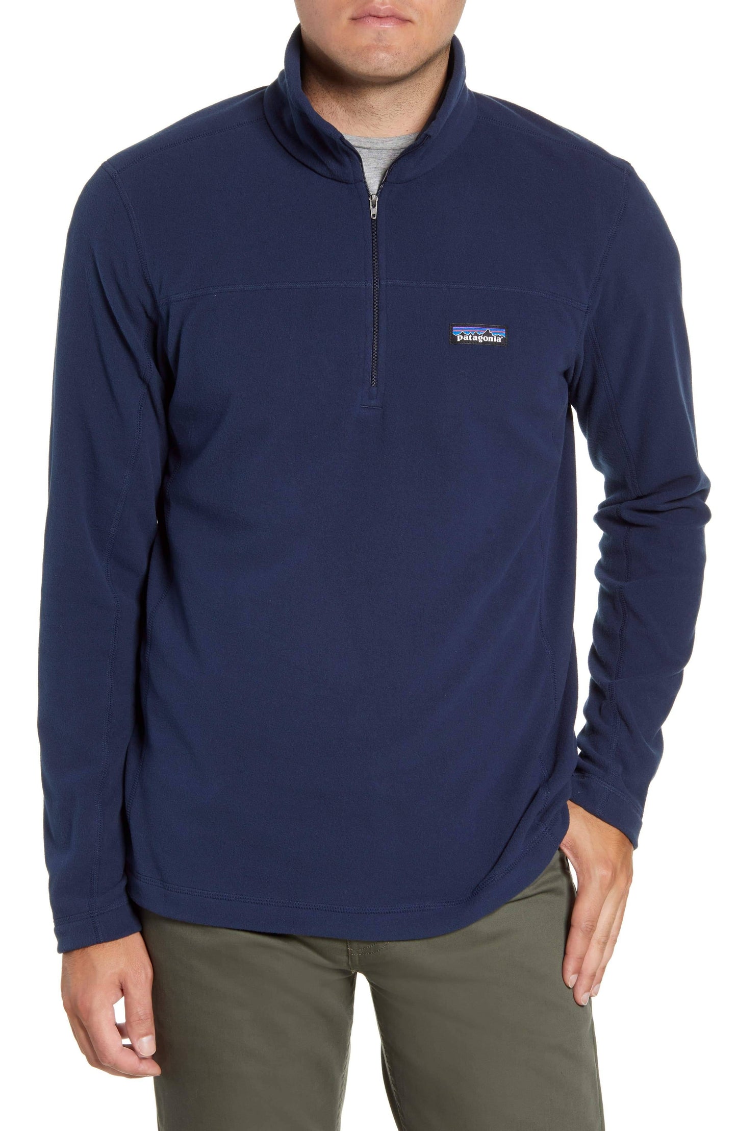 Patagonia Men s Micro D 1/4 Zip Pullover - New Navy, Large