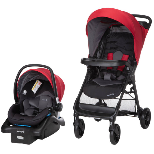 Safety 1st Smooth Ride Travel System Stroller And Infant Car Seat, Black Cherry.