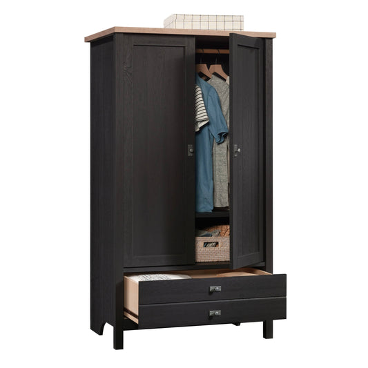 Sauder Cottage Road Armoire - Raven Oak