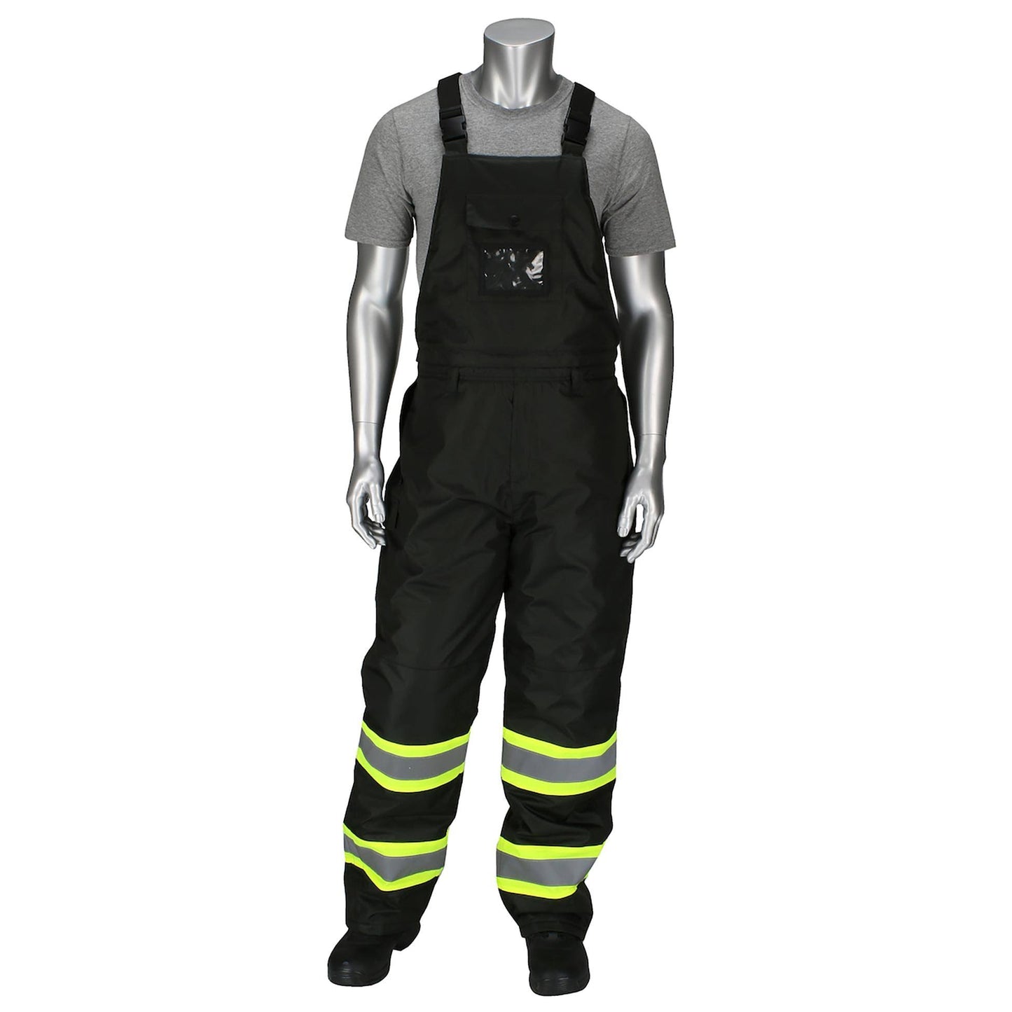 Pip 318-1780-Bk Class E Ripstop Insulated Two Tone Bib Overalls Black