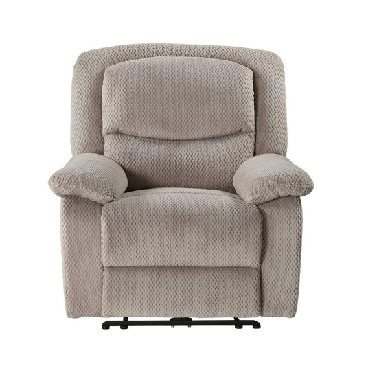 Serta Push-Button Power Recliner With Deep Body Cushions, - Beige