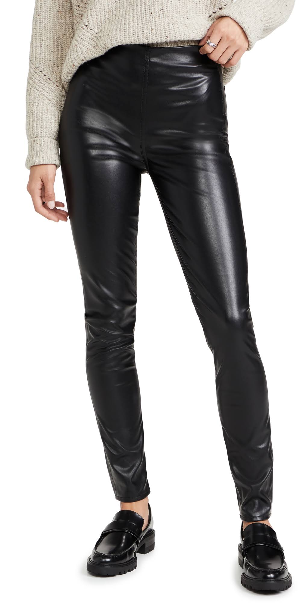 Rag & Bone Women s Nina Faux Leather Pull-On Skinny Pants - Black - Size Xs