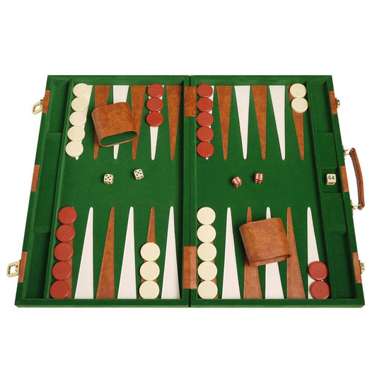 18-Inch Deluxe Backgammon Set - Blue