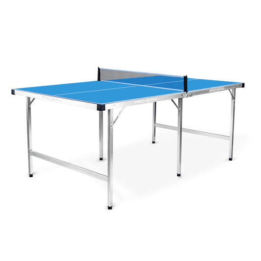 Pro Spin Midsize Ping Pong Table | Foldable Indoor Outdoor Table | 100% Pre-Assembled | Includes 4 Ping Pong Paddles, 8 Ping Pong Balls, Net, Table