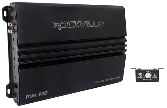 Rockville Rva-M2 2500w Peak/625w Dyno-Certified Rms @ 1 Ohm Amplifier Mono Car Amp+Remote