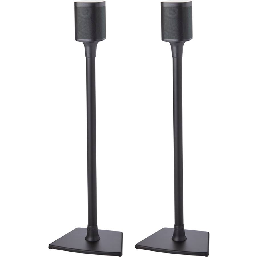 Sanus Wss22-B1 Wireless Sonos Speaker Stand For Sonos One, Play:1, & Play:3 - Pair (Black)