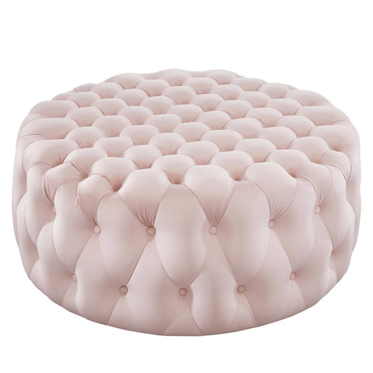 Modway Amour Gray Upholstered Fabric Ottoman